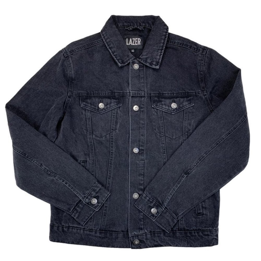 Lazer Mens Jacket Denim Trucker Jacket Size M